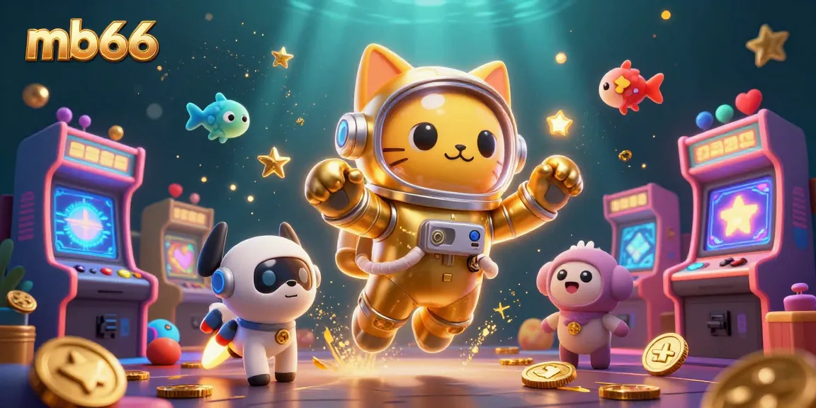 Engage with mb66's vibrant gaming atmosphere featuring space-themed characters and casino elements.
