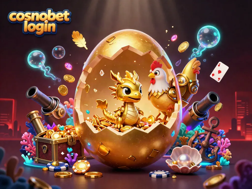 Experience cosmobet login with thrilling animated golden dragon and poker chips amidst vibrant casino elements.