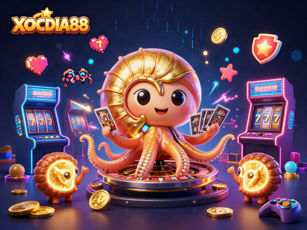 Engage in thrilling gameplay with XOCDIA88's vibrant casino elements and dynamic characters
